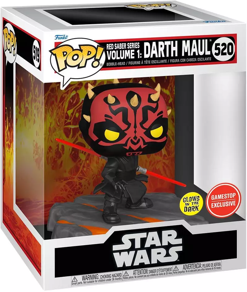 Funko Pop! Star Wars: Red Saber Series Volume 1: Darth Maul (Glow) (GameStop Exclusive)
