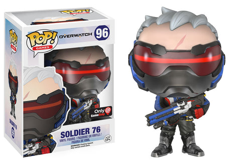 Funko Pop! Games: Overwatch Soldier: 76 vinyl figure by Shak's Pop Shop, featuring detailed Overwatch character design.