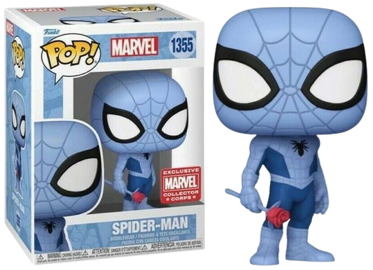 Funko Pop! Marvel: Spider-Man (Blue With a Rose) (Marvel Collector Corps Exclusive)