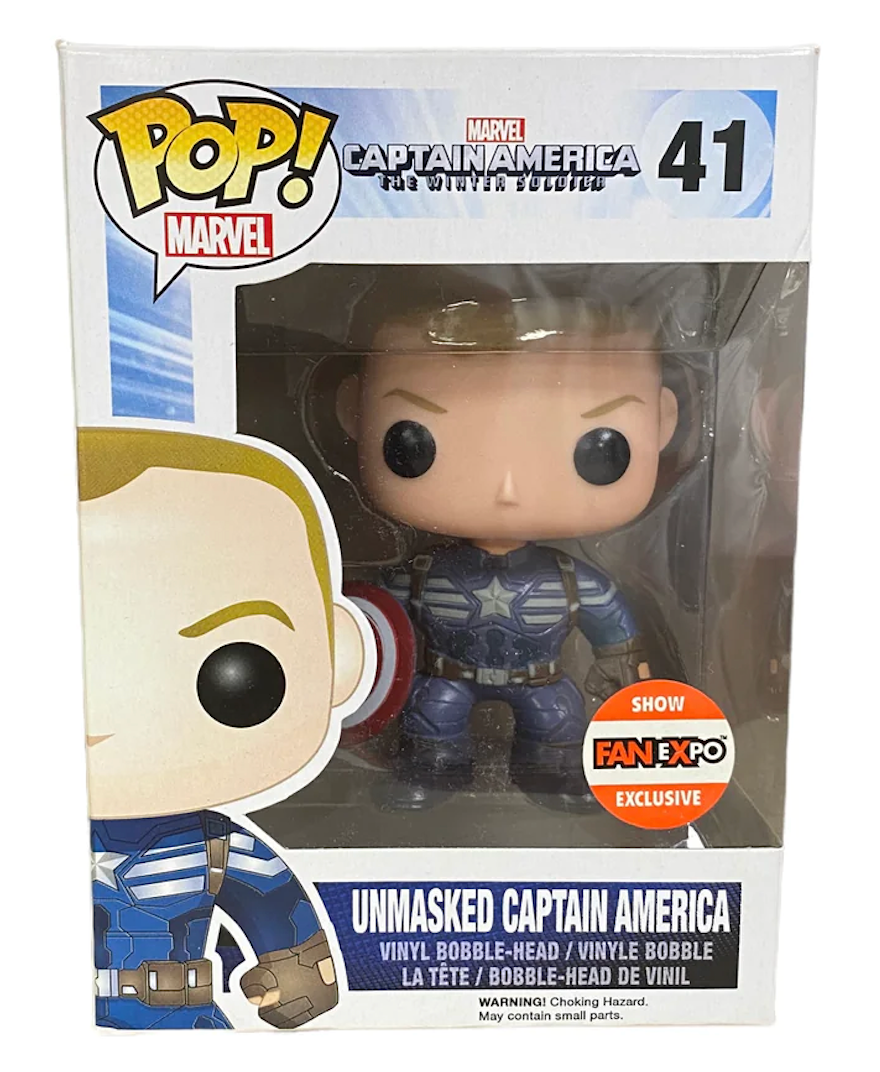 Funko Pop! Marvel: Captain America The Winter Soldier: Unmasked Captain America (Fan Expo Exclusive)