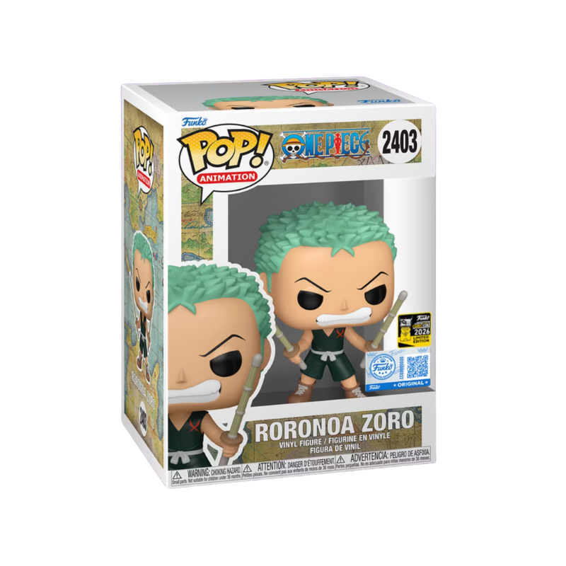 Funko Pop! Animation: One Piece: Roronoa Zoro (Kid) (2026 Middle Eastern Comic Con Exclusive)