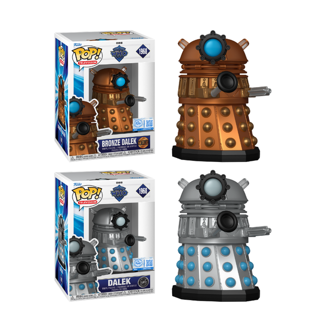 Funko Pop! Doctor Who Dalek figure, Shak's Pop Shop exclusive vinyl collectible with detailed design and vibrant colors.