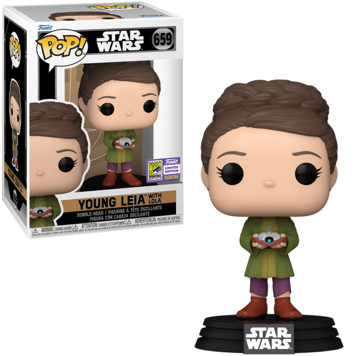 Funko Pop! Star Wars: Young Leia with Lola (2023 SDCC Convention Exclusive)