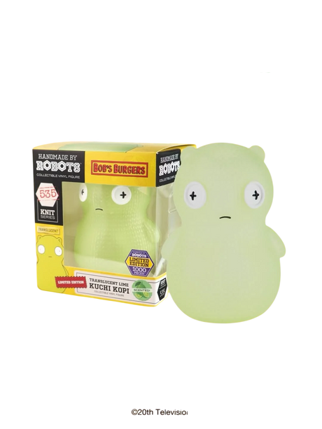 Handmade by Robots Kuchi Kopi scented figure from Bob's Burgers, NYCC 2026 exclusive, displayed with vibrant colors and detailed design.
