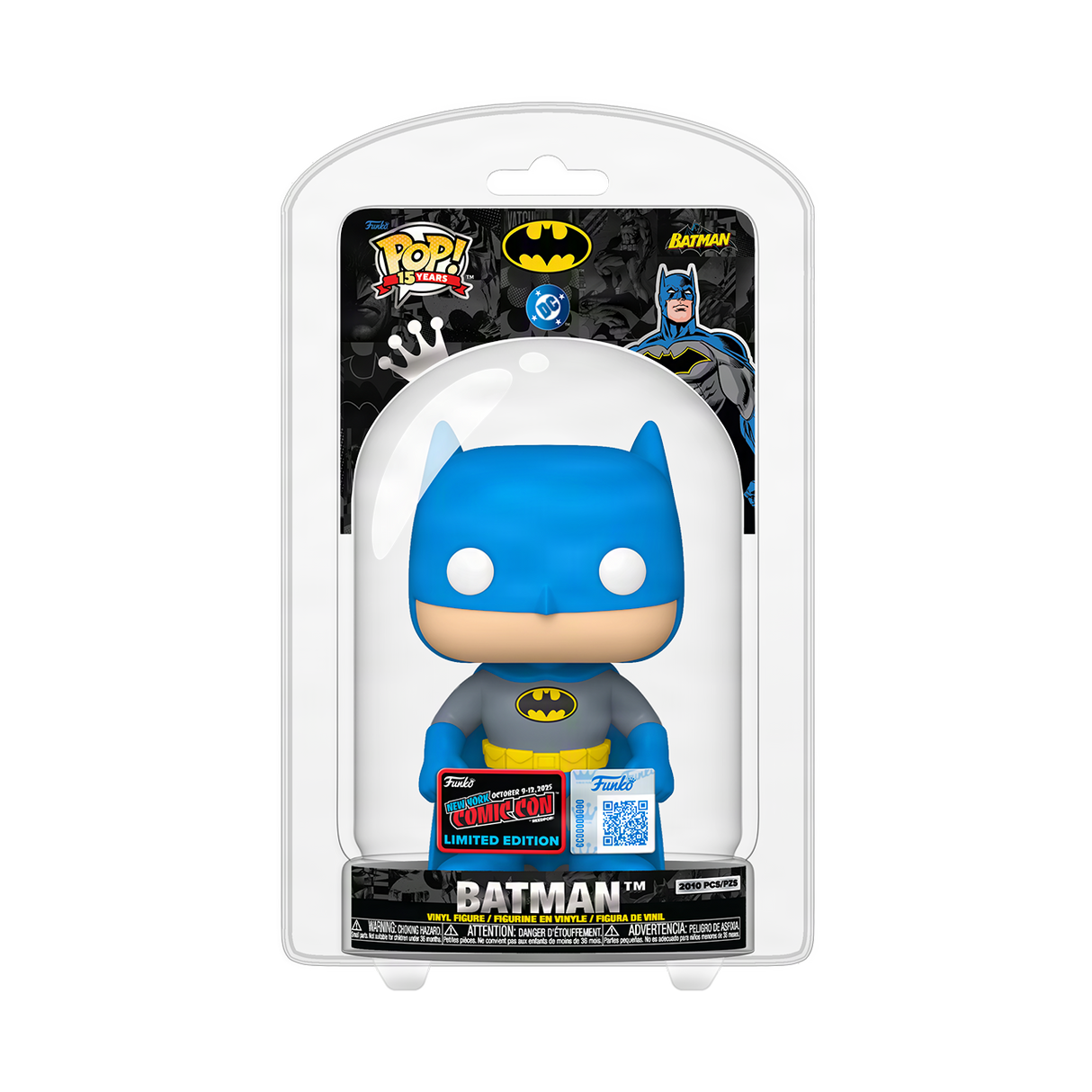 Funko Pop! 15th Anniversary: Batman (Blue Suit) (Clamshell) (LE 2,010) (2025 NYCC Convention Exclusive)