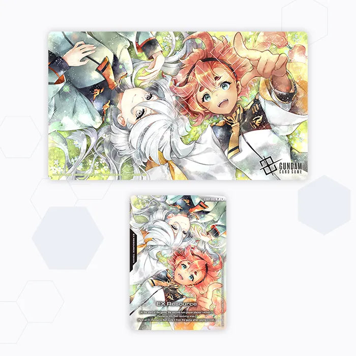 Gundam TCG: Official Playmat and Card Set Suletta & Miorine [EVX02]