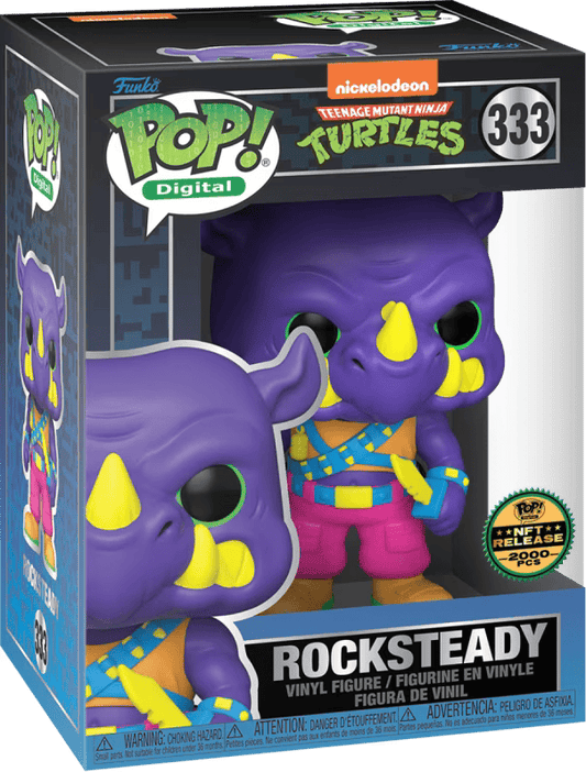 Funko Pop! Digital NFT: Teenage Mutant Ninja Turtles: Black Light Rocksteady (L.E 2,000)