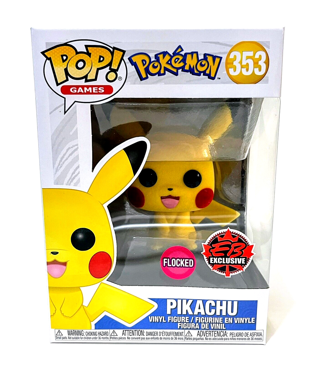 Funko Pop! Games: Pokemon: Pikachu (Flocked) (EB Games Canada Exclusive)