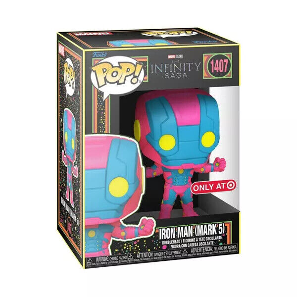 Funko Pop! Marvel: Infinity Saga: Iron Man Mark 5 (Black Light) (Target Exclusive) (Box Imperfection)