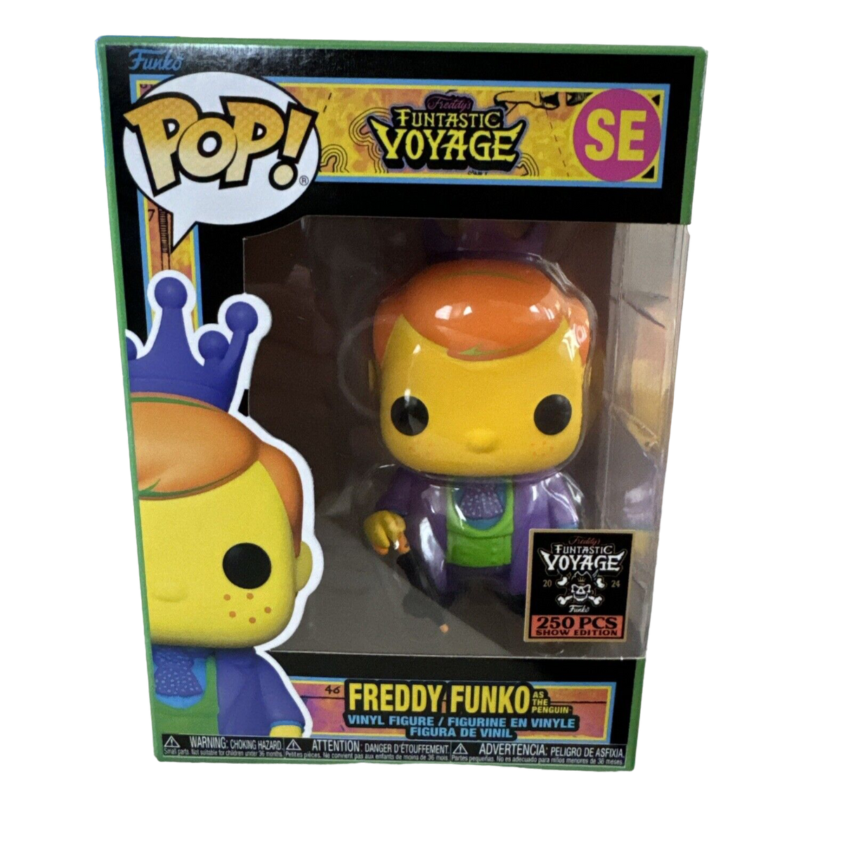 Funko Pop! Funko: Funtastic Voyage: Freddy Funko As The Penguin (Black Light) (2024 Fundays Exclusive) (L.E 250)