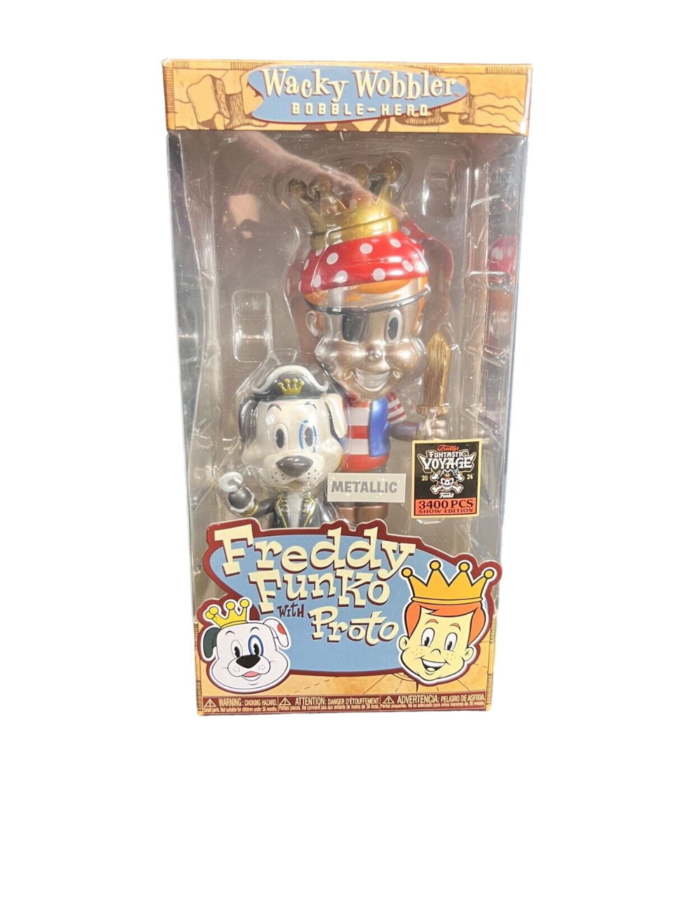 Funtastic Voyage Wacky Wobbler Freddy Funko & Proto (Metallic) (2024 Fundays Exclusive) (L.E 3,400)