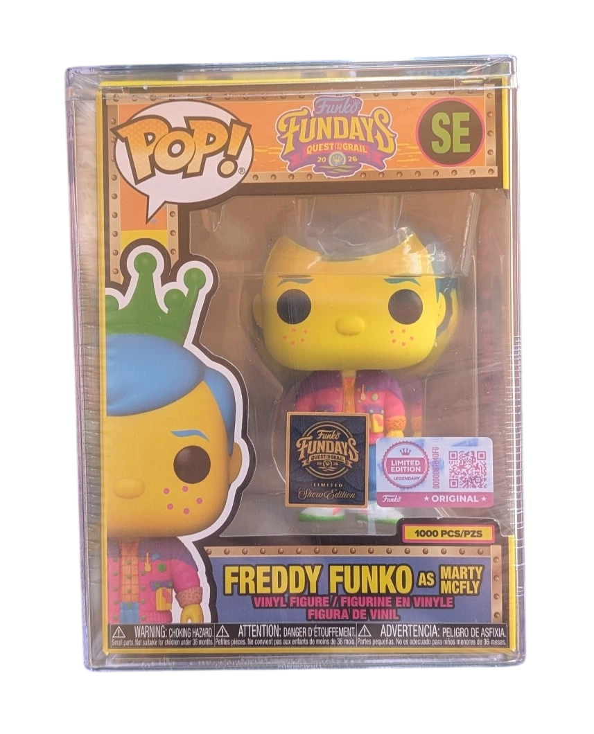 Funko Pop! Funko Fundays Quest for the Grail: Freddy as Marty McFly (Blacklight) (LE 1,000) (Funko Legendary Edition) (2026 Fundays Exclusive)
