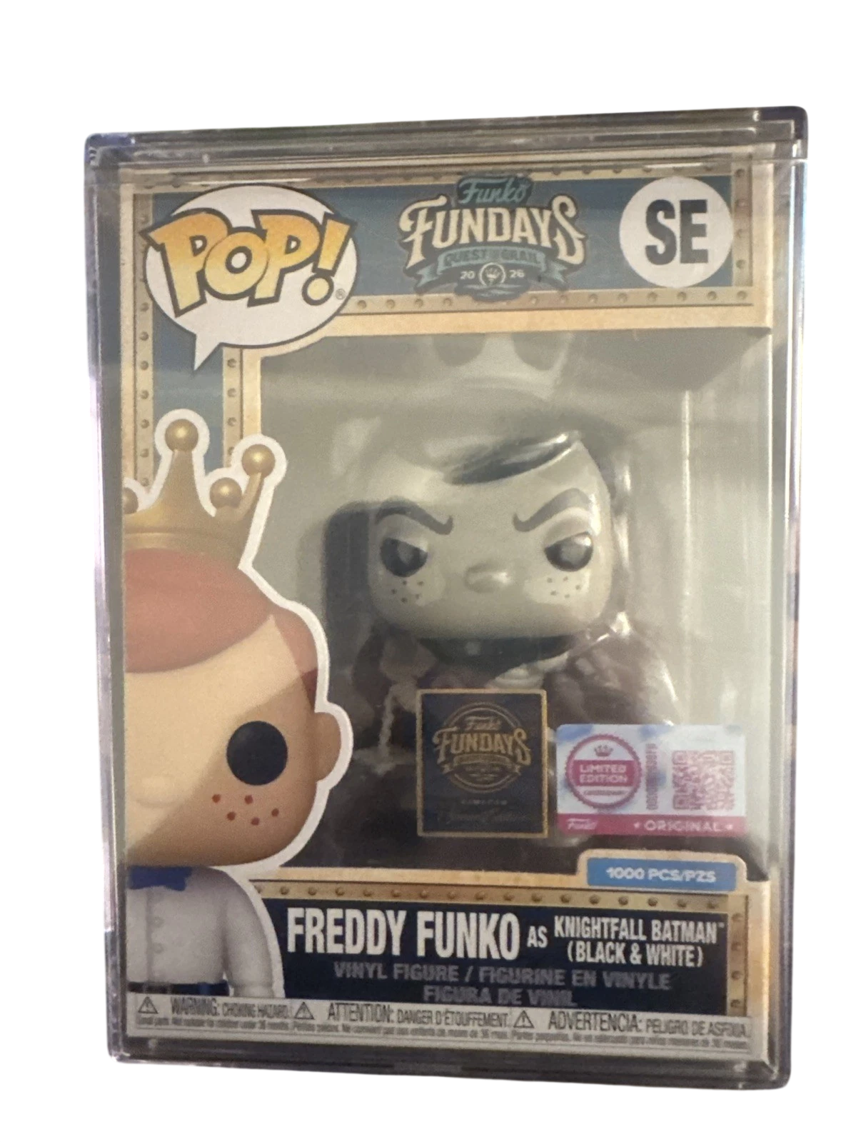 Funko Pop! Fundays Quest for the Grail: Freddy Funko as Knightfall Batman (Black and White) (LE 1,000) (Funko Fundays Show Exclusive)