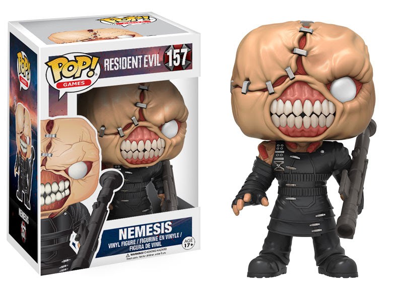 Funko Pop! Games Resident Evil Nemesis figure from Shak's Pop Shop, featuring detailed design of the iconic video game character.