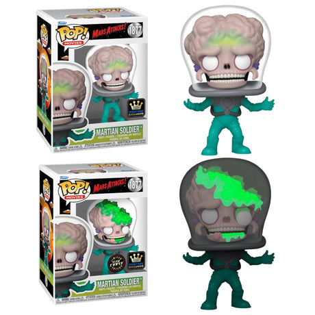 Funko Pop! Movies Mars Attacks Martian Soldier collectible figure from Shak's Pop Shop, Specialty Series Exclusive, detailed alien character
