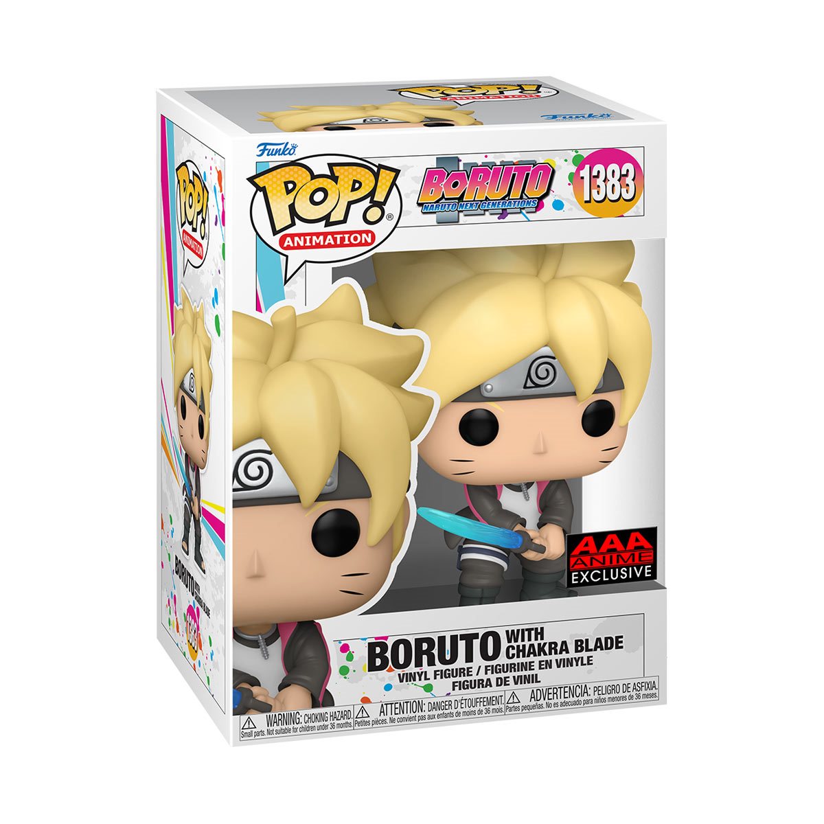 Funko Pop! of Boruto with Chakra Blade from the Anime Boruto, AAA Exclusive with box imperfection, collectible figure by Shak's Pop Shop