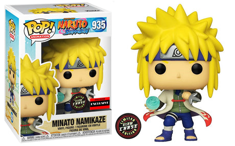 Funko Pop! figure of Naruto's Minato Namikaze with glow chase effect, AAA exclusive, from the Animation series.