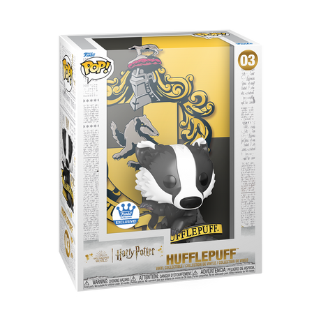 Funko Pop! Harry Potter Hufflepuff Art Cover featuring a collectible figure with Hufflepuff details, from Shak's Pop Shop exclusive.