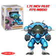 Funko Pop! Overwatch D.Va with Meka figure, blue character with mech, from Shak's Pop Shop, Walmart exclusive, box with imperfection.