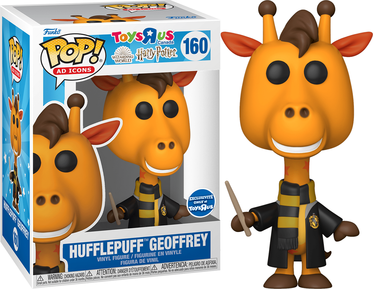 Funko Pop! Ad Icons Harry Potter Hufflepuff Geoffrey figure from Shak's Pop Shop, exclusive Toy 'R' Us collectible toy.