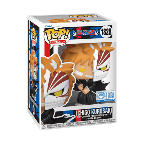 Funko Pop! Animation Bleach Ichigo Kurosaki figure by Shak's Pop Shop, featuring Ichigo in his iconic outfit and stance.