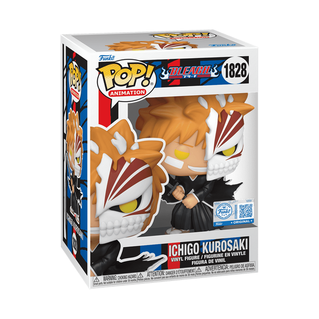 Funko Pop! Animation Bleach Ichigo Kurosaki figure by Shak's Pop Shop, featuring Ichigo in his iconic outfit and stance.