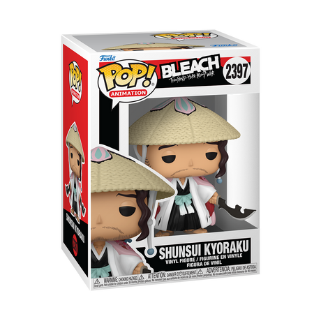 Funko Pop! Animation Bleach Thousand Years Blood War Shunsui Kyoraku figure with detailed painted design and collectible pose.