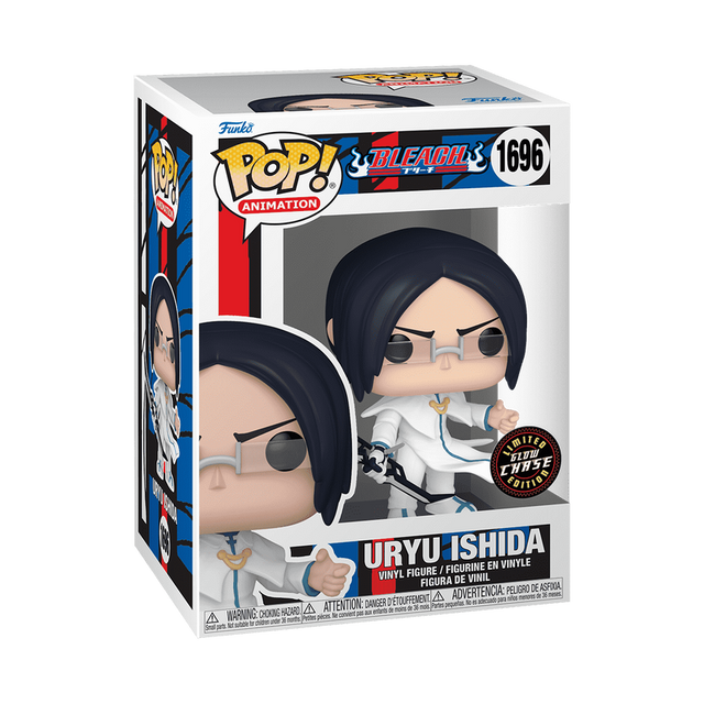 Funko Pop! Animation Bleach Uryu Ishida Chase figure, collectible toy with detailed design and vibrant colors.