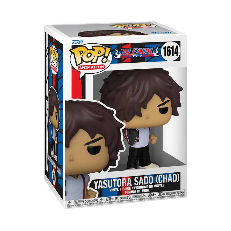 Funko Pop! Animation Bleach Yasutora Sado (Chad) figure from Shak's Pop Shop, featuring Chad in his signature outfit.