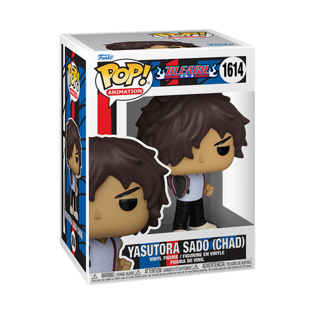 Funko Pop! Animation Bleach Yasutora Sado (Chad) figure from Shak's Pop Shop, featuring Chad in his signature outfit.