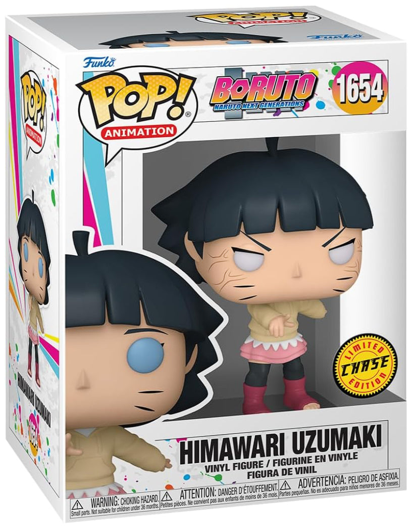 Funko Pop! Animation Boruto: Himawari Uzumaki Chase figure with box imperfection, featuring detailed anime character design.