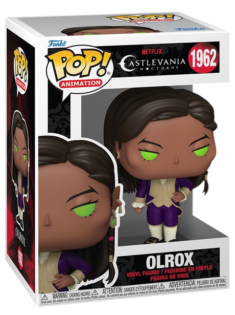 Funko Pop! Animation Castlevania Nocturne Olrox figure with detailed design and vibrant colors, collectible vinyl toy from Shak's Pop Shop