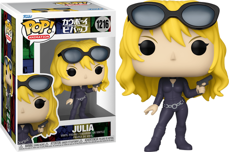 Funko Pop! Animation Cowboy Bebop Julia figure with stylized character design, collectible toy from Shak's Pop Shop.