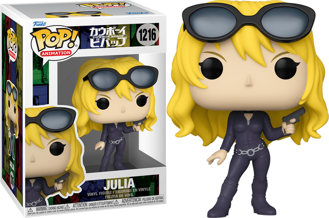 Funko Pop! Animation Cowboy Bebop Julia figure with stylized character design, collectible toy from Shak's Pop Shop.