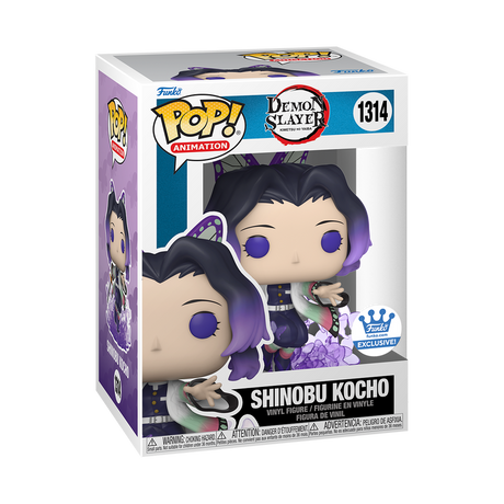 Funko Pop! Animation Shinobu Kocho figure from Demon Slayer, exclusive Funko Shop collectible with detailed character design.