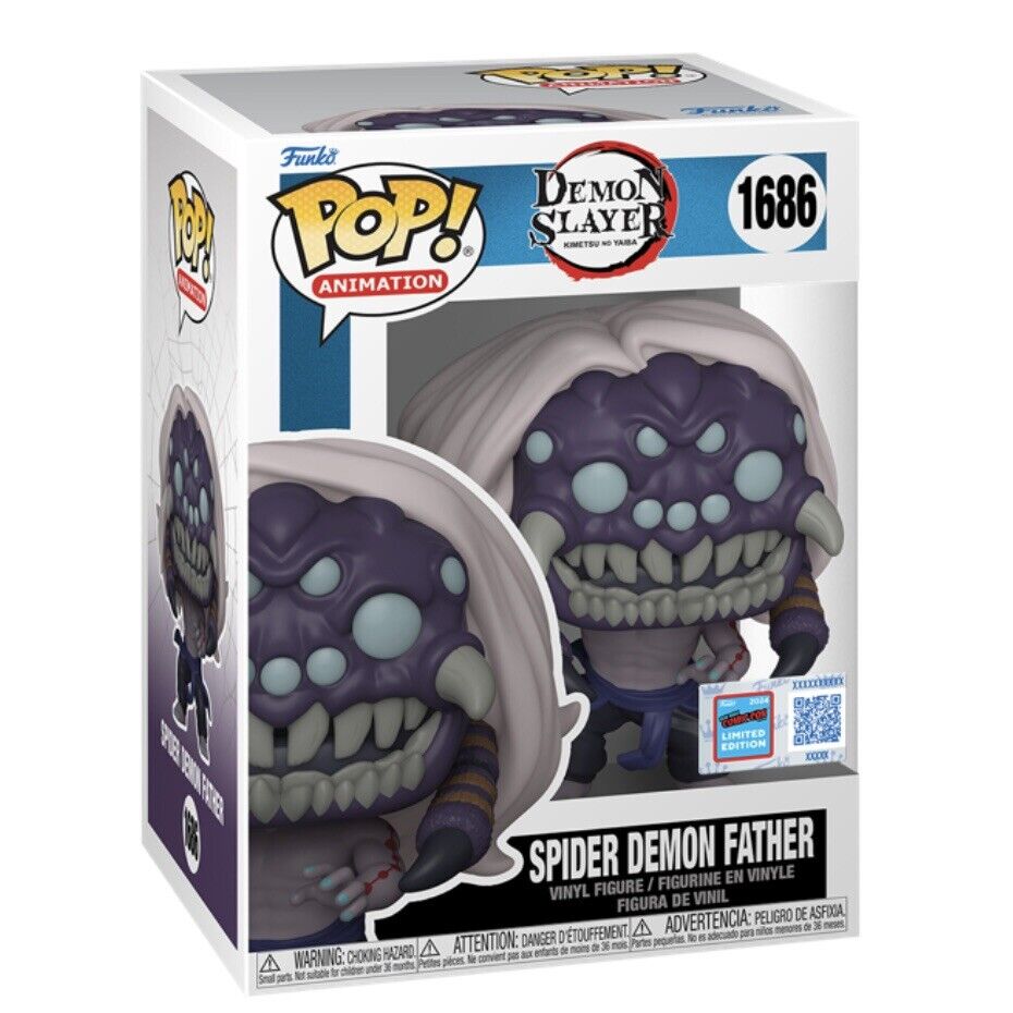 Funko Pop! Animation Spider Demon Father figure from Demon Slayer with detailed design, exclusive for 2024 NYCC convention.