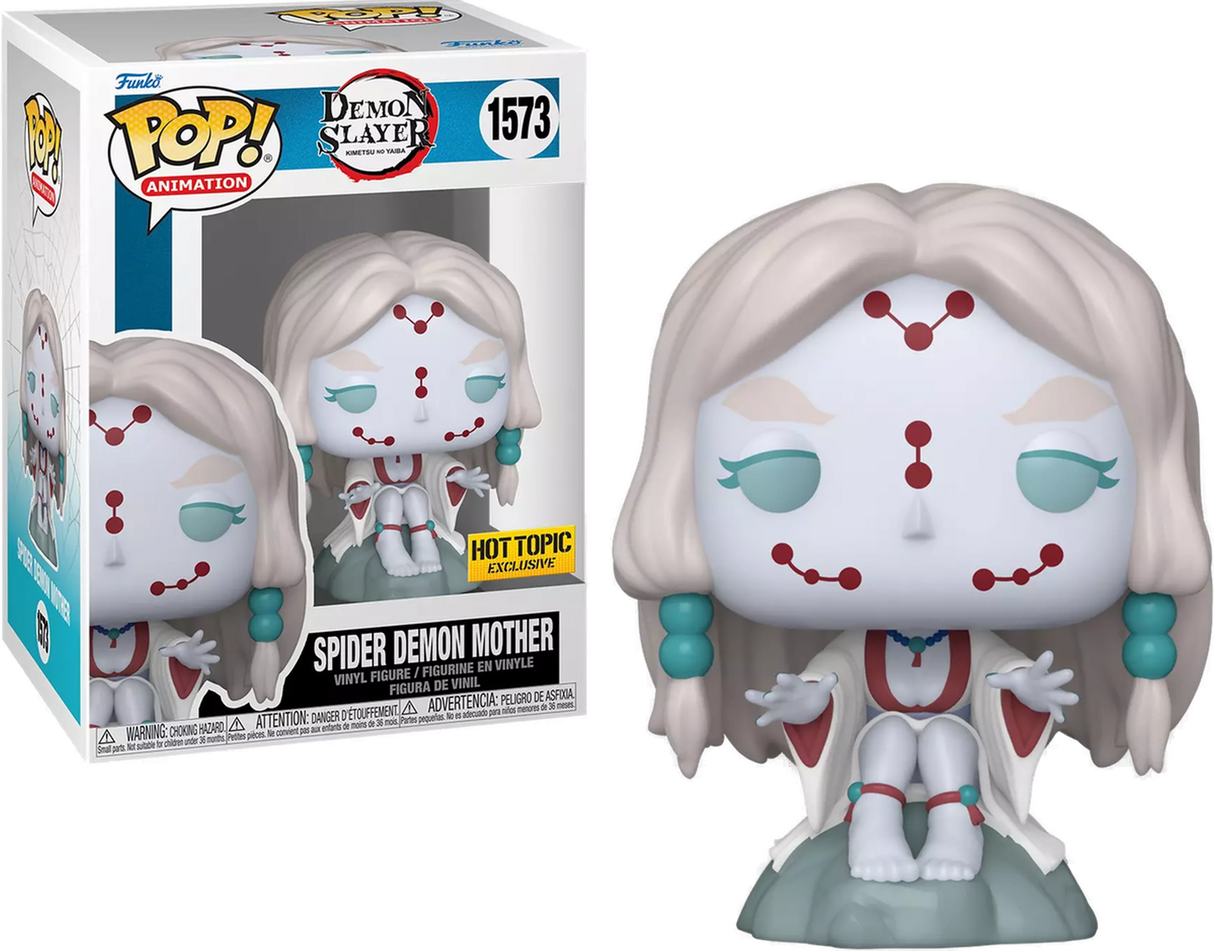 Funko Pop! Animation Spider Demon Mother figure from Demon Slayer, showcasing detailed figure with box imperfections, by Shak's Pop Shop.