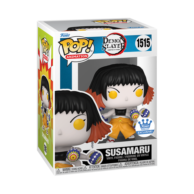 Funko Pop! Animation Susamaru with Temari Balls figure from Demon Slayer, collectible vinyl toy by Shak's Pop Shop.
