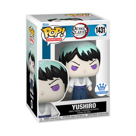 Funko Pop! Animation Demon Slayer Yushiro figure by Shak's Pop Shop, detailed vinyl collectible with character costume and expressive face.