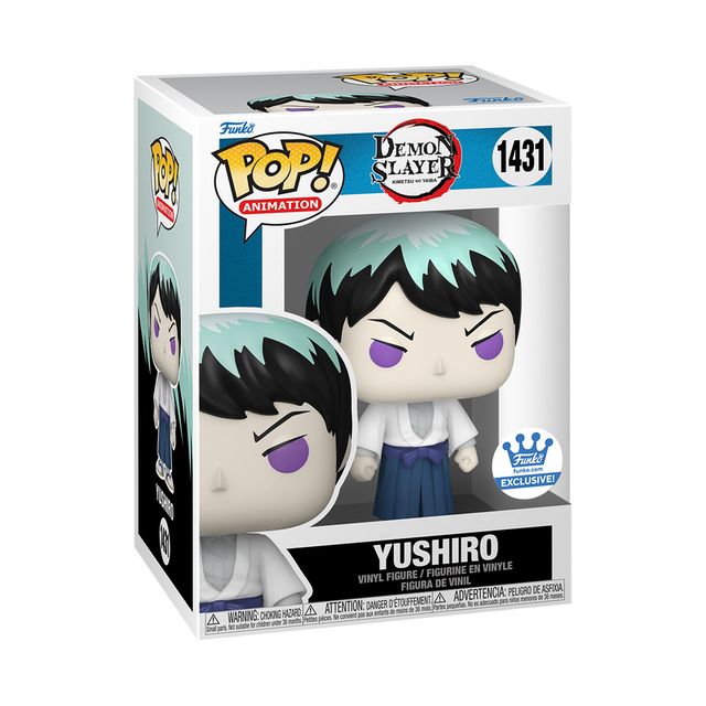 Funko Pop! Animation Demon Slayer Yushiro figure by Shak's Pop Shop, detailed vinyl collectible with character costume and expressive face.