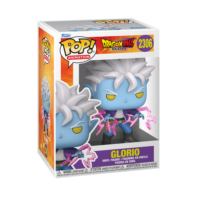 Funko Pop! Animation Dragon Ball Daima Glorio figure featuring a stylized vinyl toy with vibrant colors and detailed design.