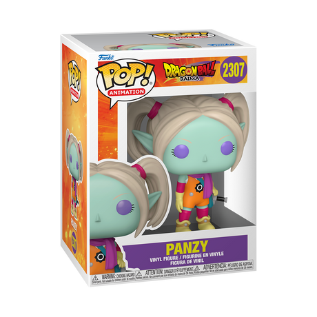 Funko Pop! Animation Dragon Ball DAIMA Panzy figure with vibrant colors and detailed design, collectible character from the popular series.