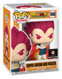 Funko Pop! Animation Dragon Ball Super Super Saiyan God Vegeta figure from Chalice Collectibles Exclusive, with detailed character features.
