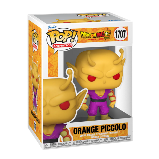 Funko Pop! Animation Dragon Ball Super Super Hero Orange Piccolo figure, vinyl collectible with detailed character design.