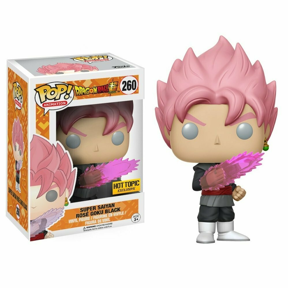 Funko Pop! Animation DragonBall Z Super Saiyan Rose Goku Black figure, collectible vinyl toy with detailed design.