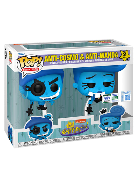 Funko Pop! Animation: Fairly Odd Parents Anti-Cosmo & Anti-Wanda figures, WonderCon 2025 Convention Exclusive, detailed collectible figures