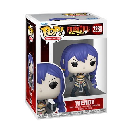 Funko Pop! Animation Fairy Tail 100 Years Quest Wendy figure from Shak's Pop Shop, stylized vinyl collectible with detailed features.