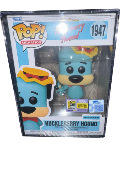 Funko Pop! Animation Huckleberry Hound figure, limited edition LE 2,000 SDCC 2025 convention exclusive, collectible toy.