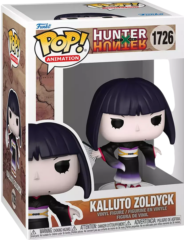 Funko Pop! Animation Kalluto Zoldyck figure with box imperfection, collectible vinyl toy from Hunter X Hunter series