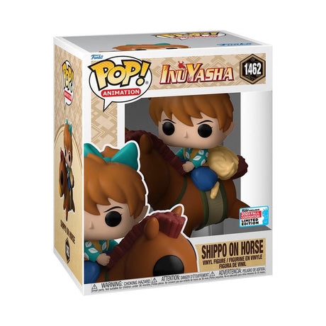 Funko Pop! Animation Inuyasha Shippo on Horse figure, 2023 Fall Convention Exclusive, collectible vinyl toy with vibrant details.